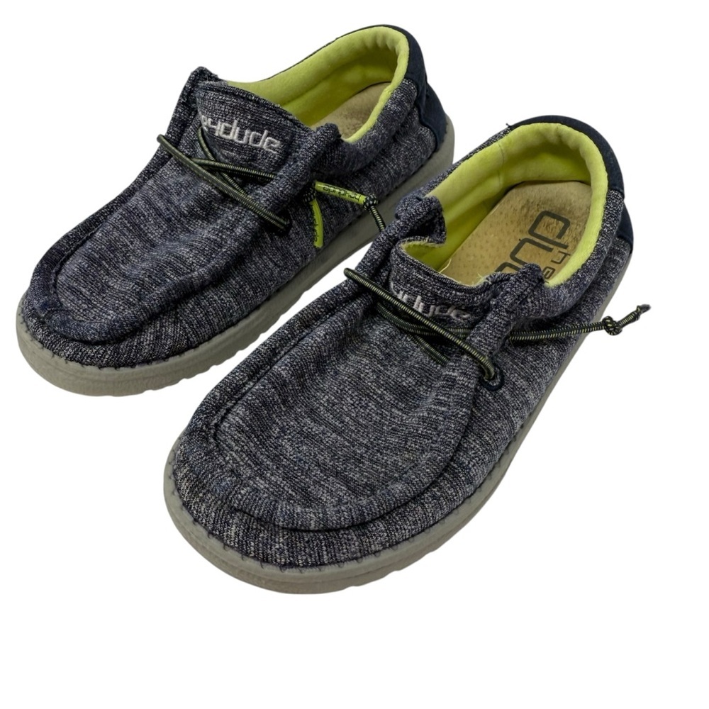 Little Kids Hey Dude Wally Size 12 toddler Gray Casual Loafers Shoes slip on